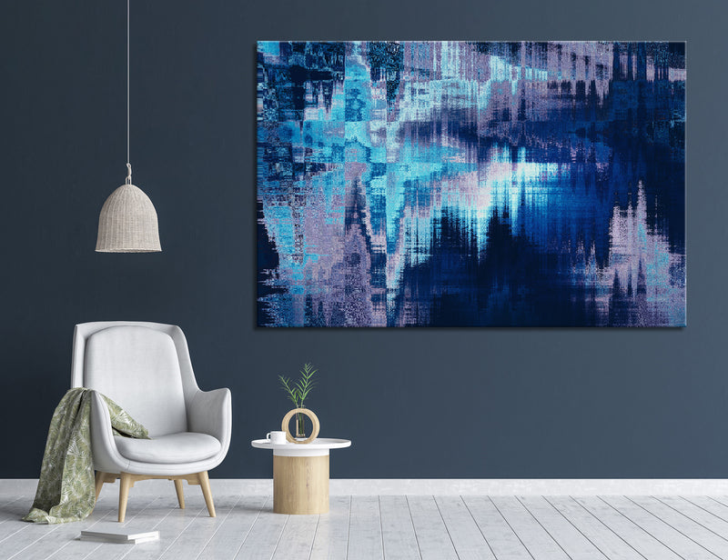 Blue Blurred Abstract  Canvas Print #1085