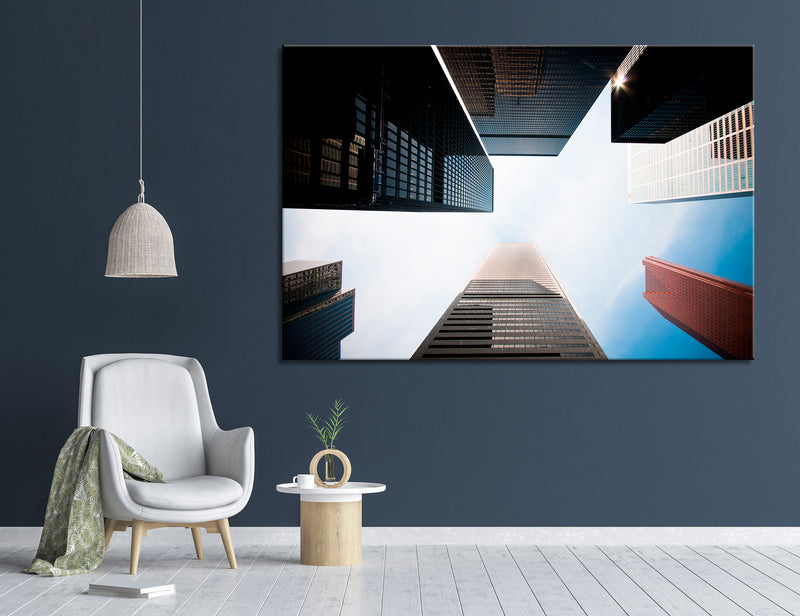 Skyscrapers Looking Up Canvas Print #9197
