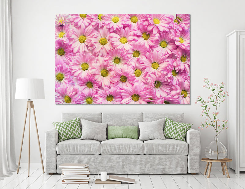 Pink Wildflowers Canvas Print #7543