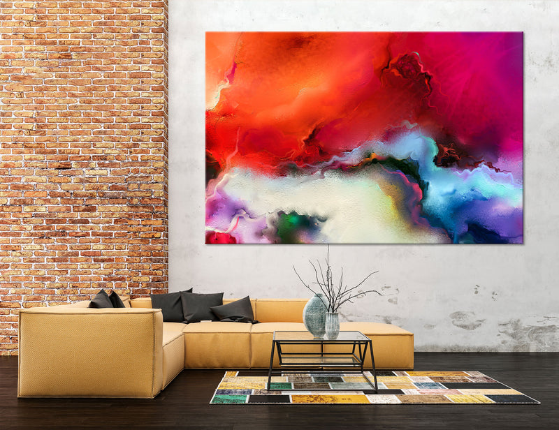 Red Abstract Canvas Print #1039