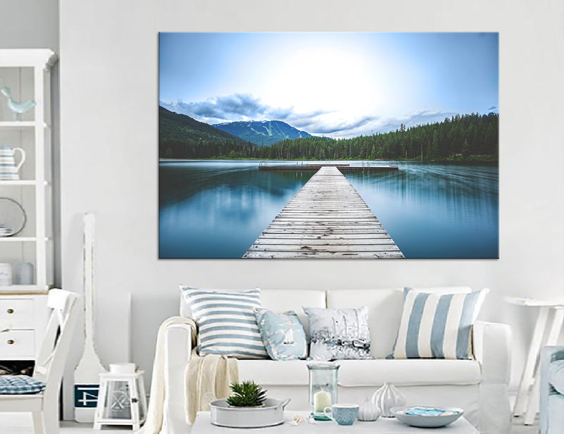 Bridge in the lake Canvas Print #7123