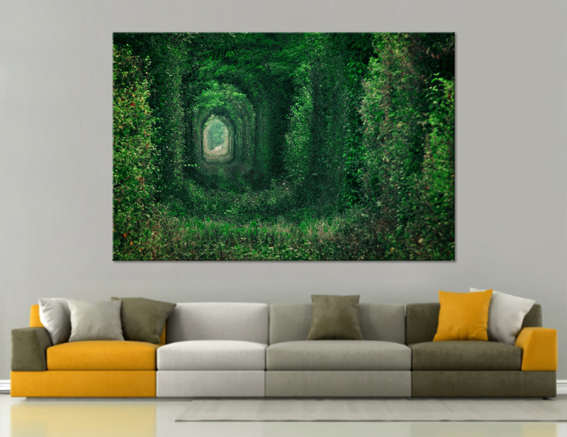 Beautiful Bush Tunnel Canvas Print #7072
