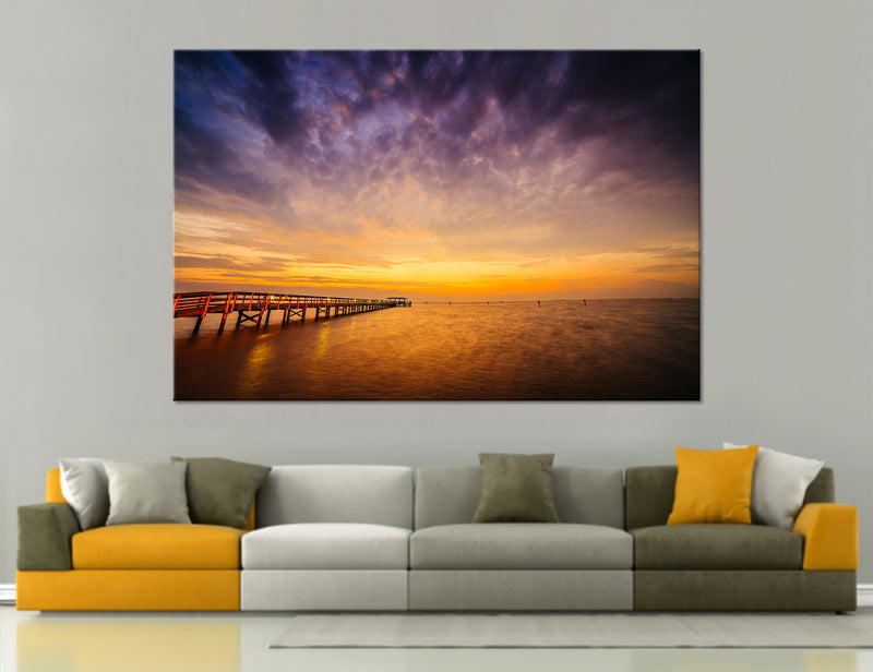 Bridge at Sunset Canvas Print #7151