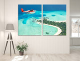 Beach by Plane Canvas Print #7003