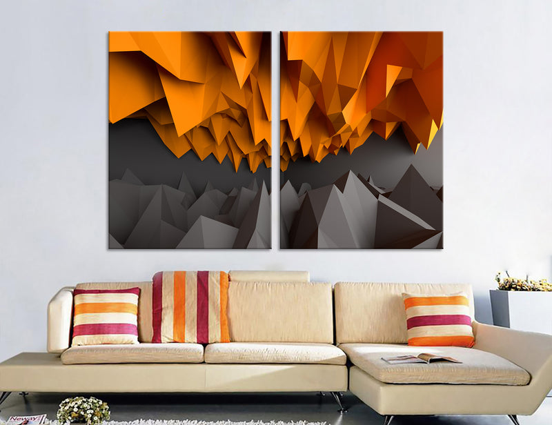 Orange Abstract Canvas Print #1073