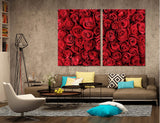 Red Roses Canvas Print #7508