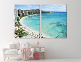 Waikiki Beach Canvas Print #7136