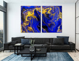 Blue Abstract Canvas Print #1101