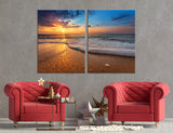 Seascape During Sundown Canvas Print #7142