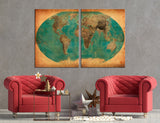 Old World Map Canvas Print #5028