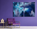 Blue Blurred Abstract  Canvas Print #1085