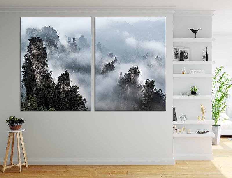 Snow Covered Mountains Canvas Print #7052