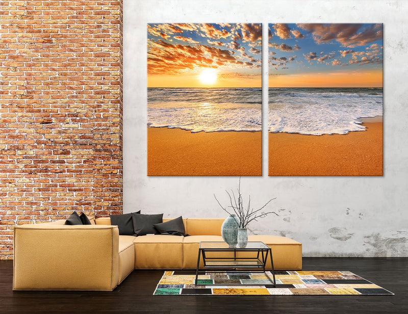 Dawn on the Seashore Canvas Print #7156