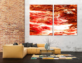 Red Waves Canvas Print #7005