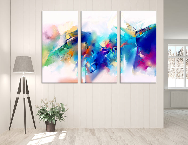 Light Blue Abstract Canvas Print #1021