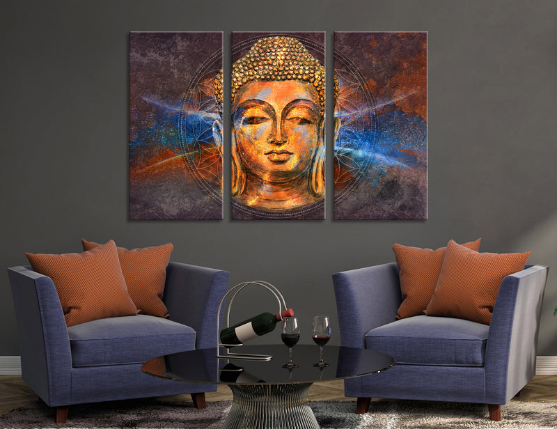 Buddha Head Canvas Print #9108