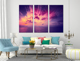 Purple Sunset in the Ocean Canvas Print #7040