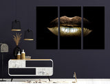 Golden Lips Canvas Print #2500