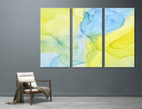 Yellow Blue Abstract Canvas Print #1057