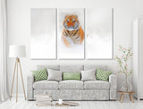 Tiger in Snow Canvas Print #8012