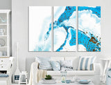 White-blue Abstract Canvas Print #1040