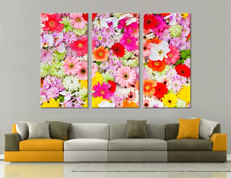 Variegated Flowers Canvas Print #7545