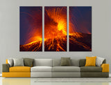 Magma Volcano Canvas Print #7558