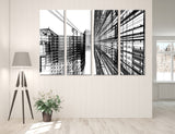 BW City Abstract Canvas Print #1068