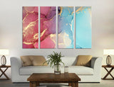 Pink Blue Abstract Canvas Print #1011