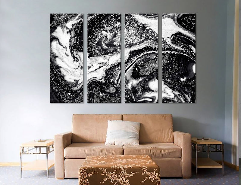 Black Abstract Canvas Print #1053