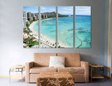 Waikiki Beach Canvas Print #7136