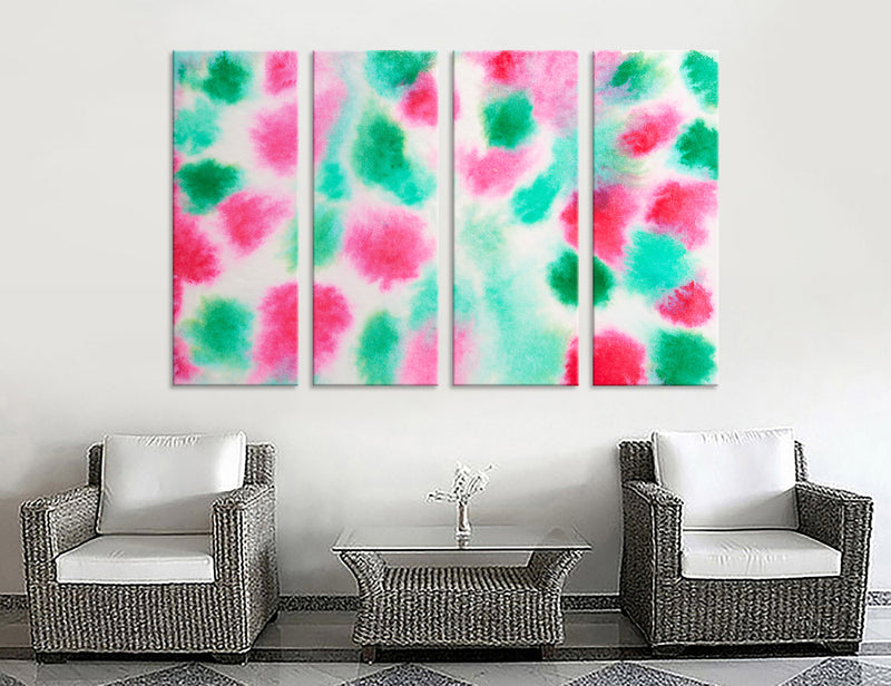 Green Red Abstract Canvas Print #1027