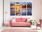 Beach sunset Canvas Print #7035
