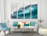 Turquoise Wave Canvas Print #7038