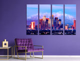 Downtown Los Angeles Sunset Canvas Print #9216