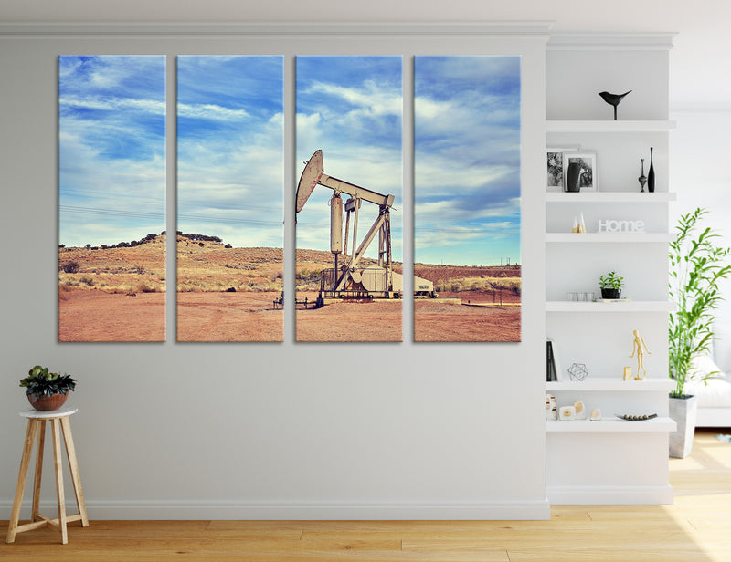 Oil Derrick Canvas Print #3821