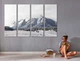 Snow Covered Mountains Canvas Print #7108