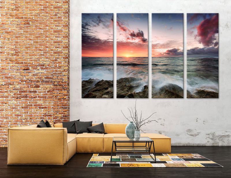 Cloudy Sunset Canvas Print #7157