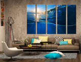 Sun and Waves Canvas Print #7183