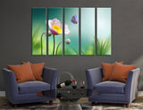 Butterfly and Flower Canvas Print #7511