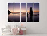 Surfer at Sunset Canvas Print #7158