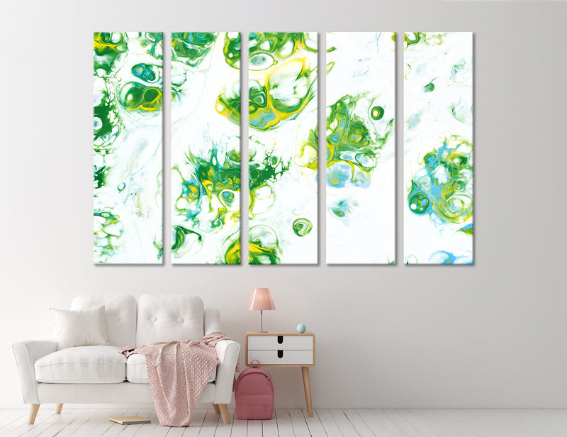 Light Green Abstract Canvas Print #1026