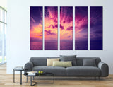 Purple Sunset in the Ocean Canvas Print #7040