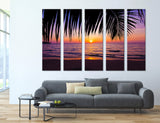 Beach Sunset Canvas Print #7144