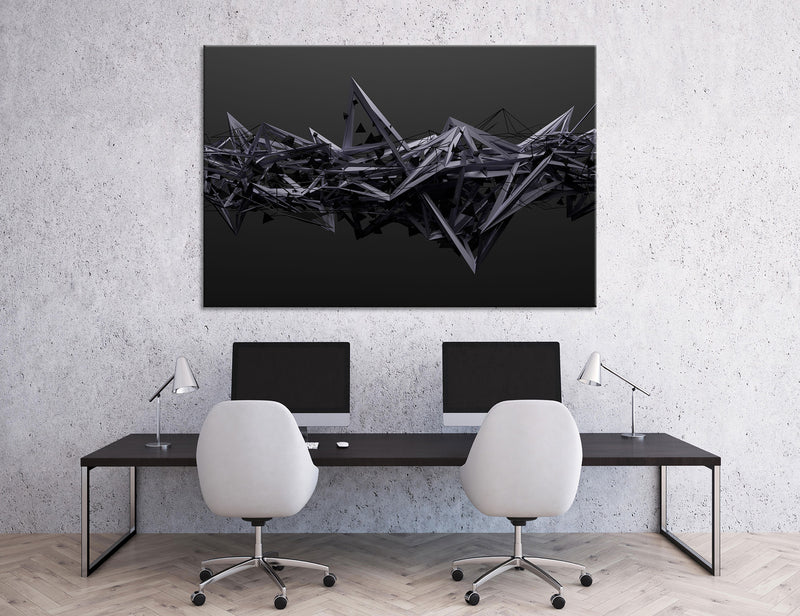 Dark Abstract Canvas Print #1066