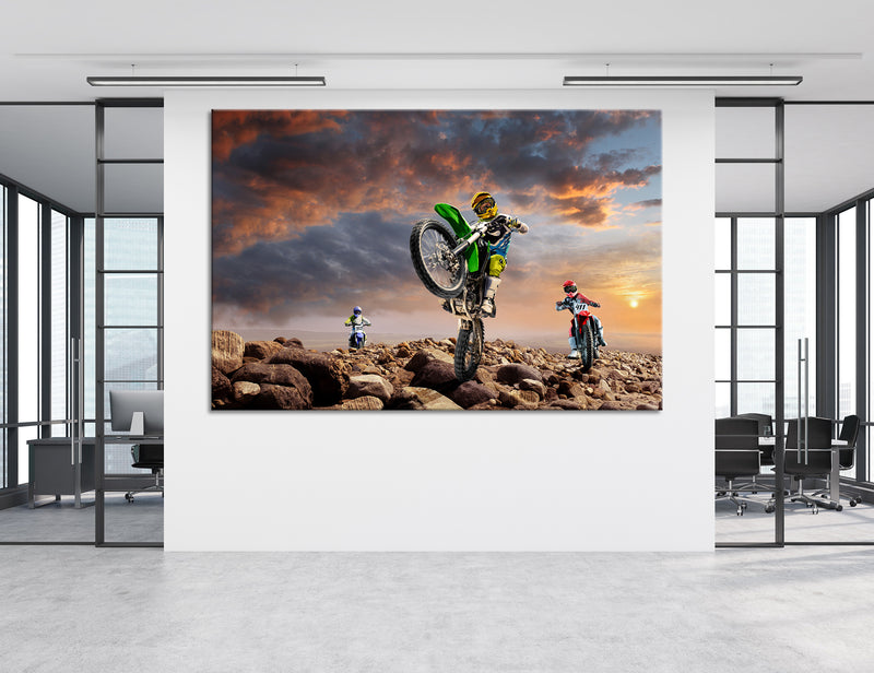 Dirt Bike Riders Canvas Print #4161