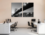 Manhattan Bridge At Nigh Canvas Print #9155