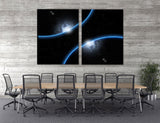 Black Blue Abstract Canvas Print #6029