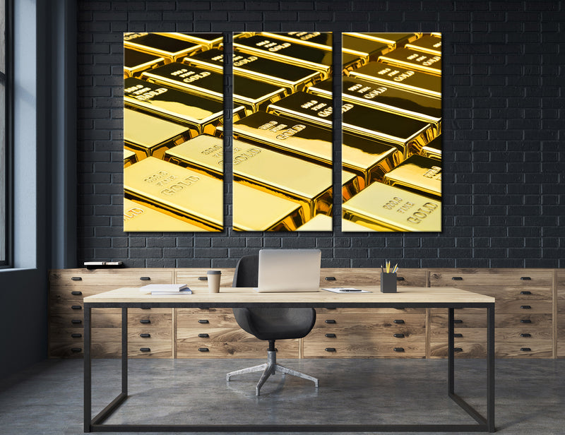 Gold Bars Canvas Print #3820