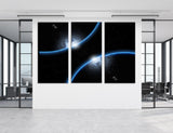 Black Blue Abstract Canvas Print #6029